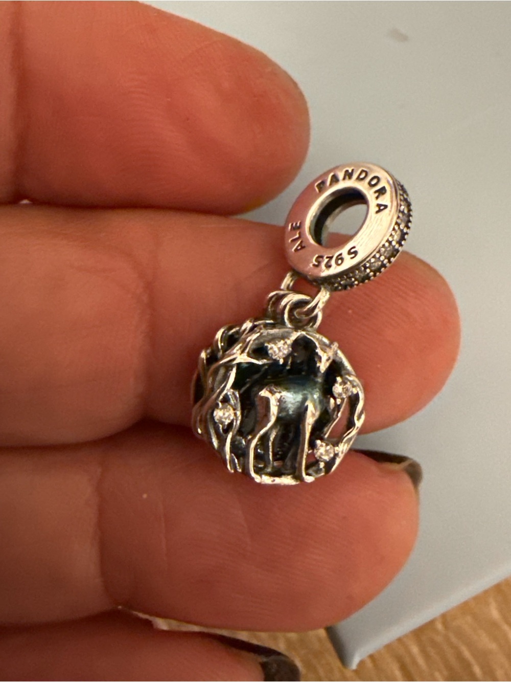 Pandora Sterling Silver Elephant Dangle Charm - Silver